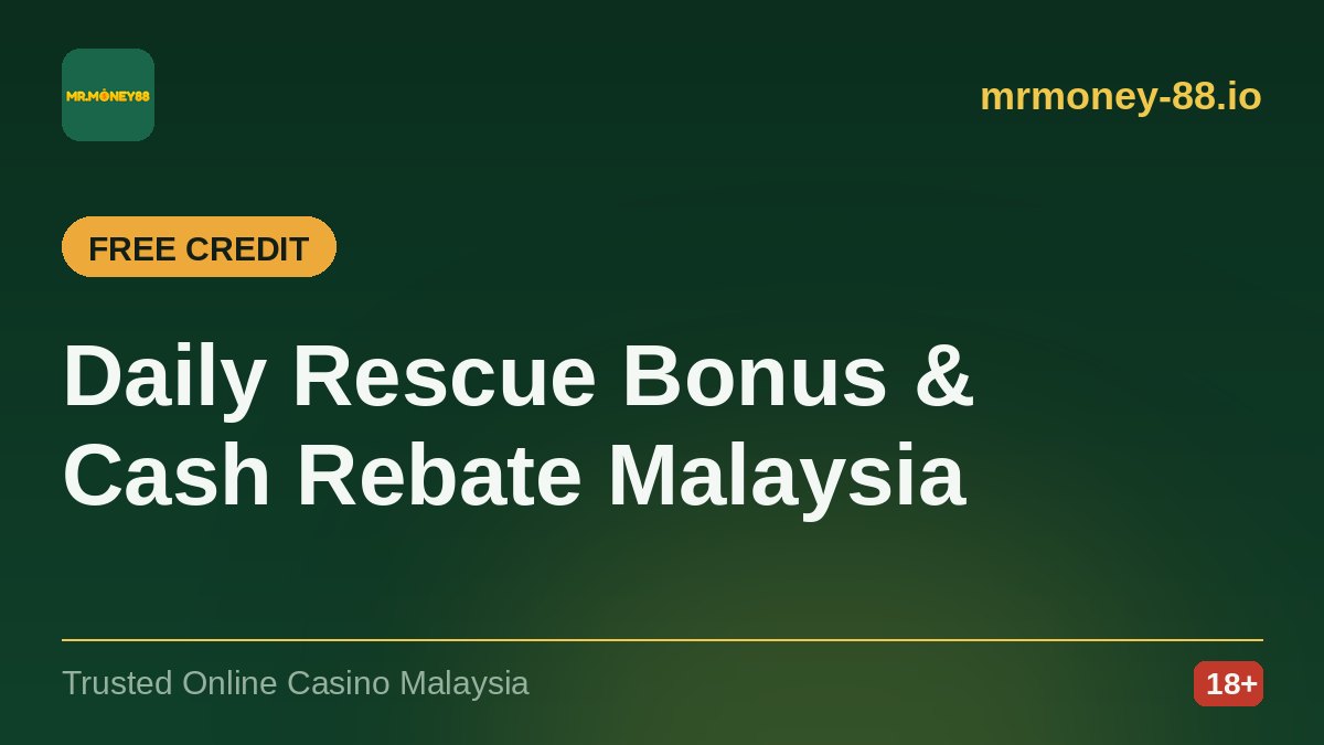 Daily Rescue Bonus and Cash Rebate in Malaysia: Low-Turnover Offers Explained — MrMoney88 online casino guide for Malaysia, by mrmoney-88.io