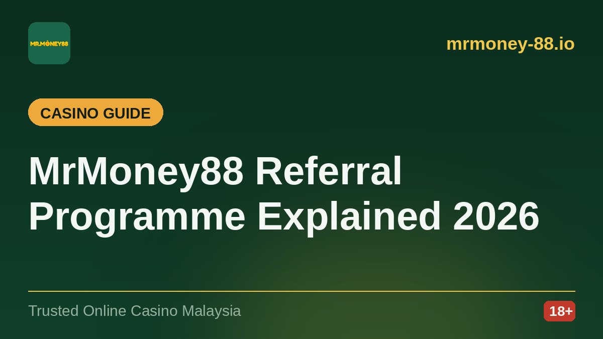 MrMoney88 Referral Programme: How Refer-a-Friend Rewards Work in Malaysia — MrMoney88 online casino guide for Malaysia, by mrmoney-88.io